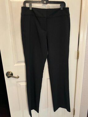 Ann Taylor Factory Dress Pants Black Straight Leg Trousers Size 10